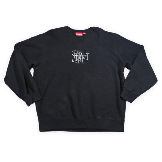 Supreme 22SS Overlap Crewneck Sweatshirt Black Size L