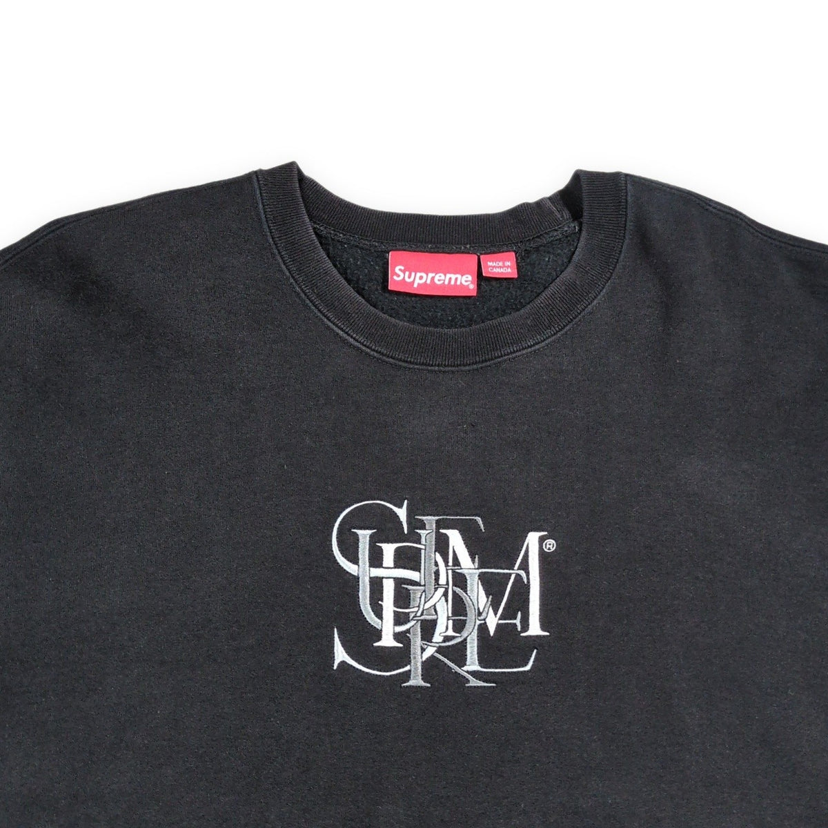 Supreme 22SS Overlap Crewneck Sweatshirt Black Size L