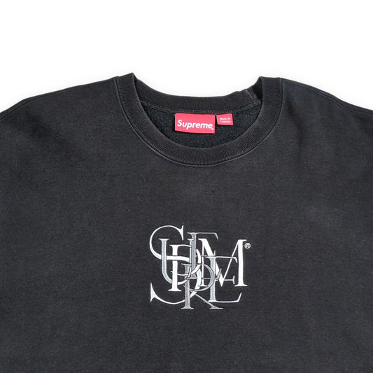 Supreme 22SS Overlap Crewneck Sweatshirt Black Size L