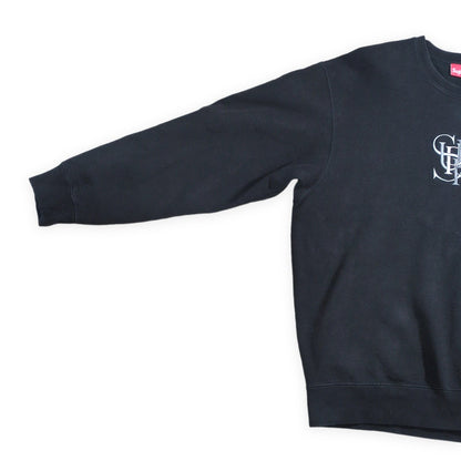 Supreme 22SS Overlap Crewneck Sweatshirt Black Size L