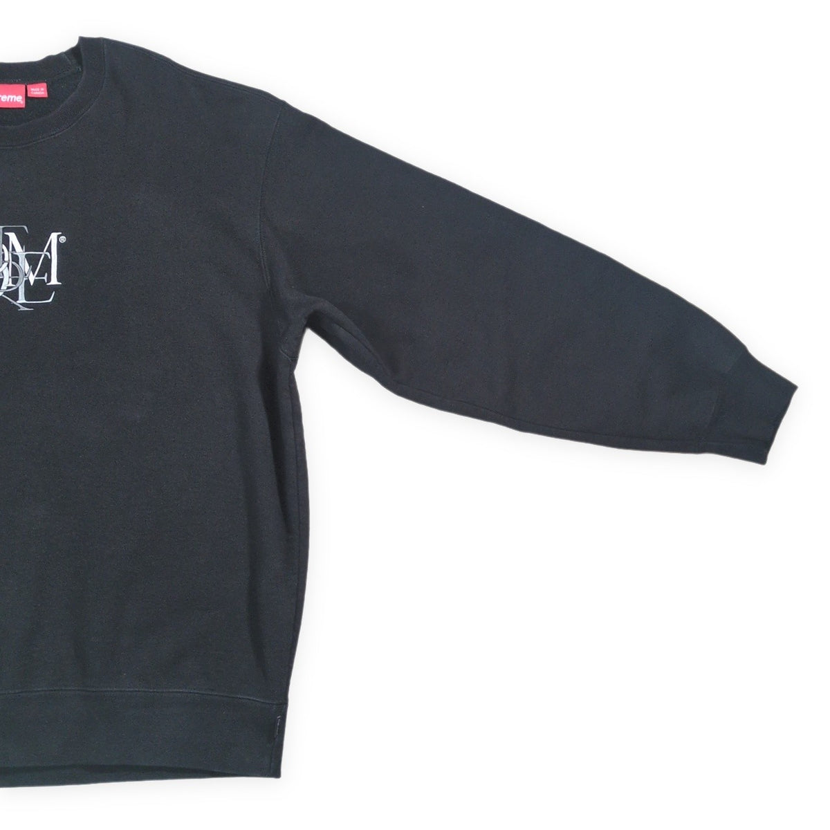 Supreme 22SS Overlap Crewneck Sweatshirt Black Size L