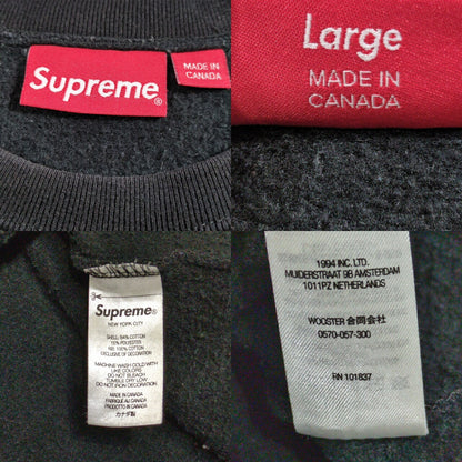 Supreme 22SS Overlap Crewneck Sweatshirt Black Size L