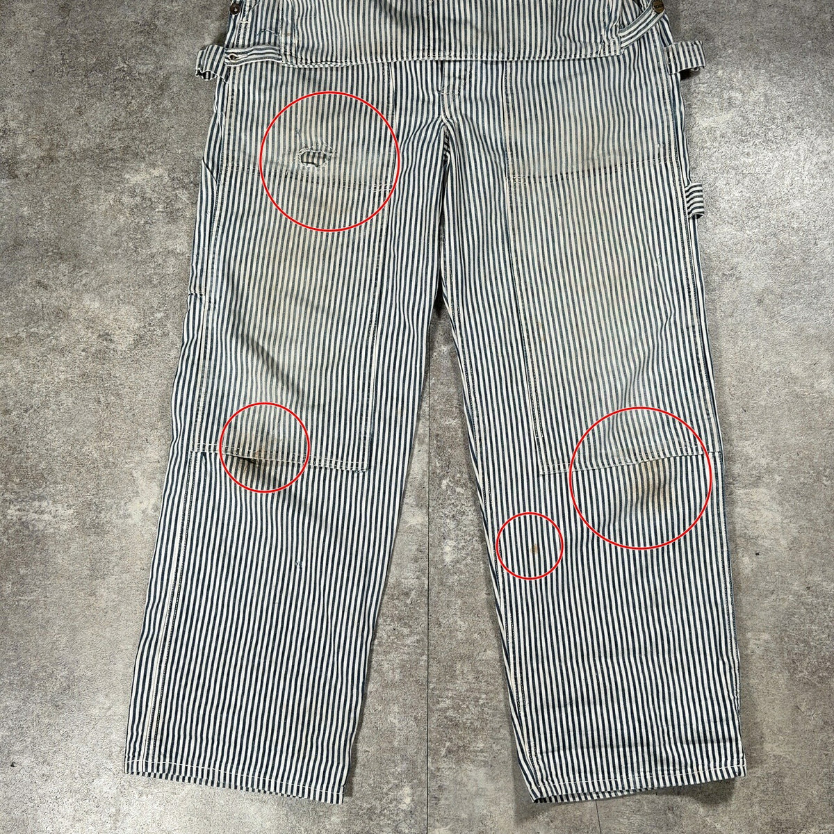 Carhartt 40s Vintage Hickory Double Knee Overalls Jeans
