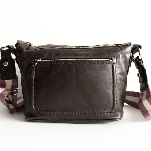 Bally Leather Shoulder Bag Brown