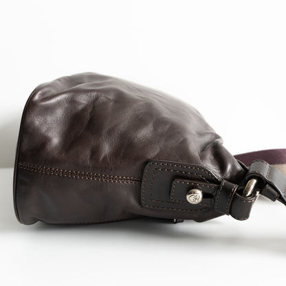Bally Leather Shoulder Bag Brown