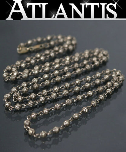 CHROME HEARTS Tiny Beads Silver Necklace Size ONE SIZE