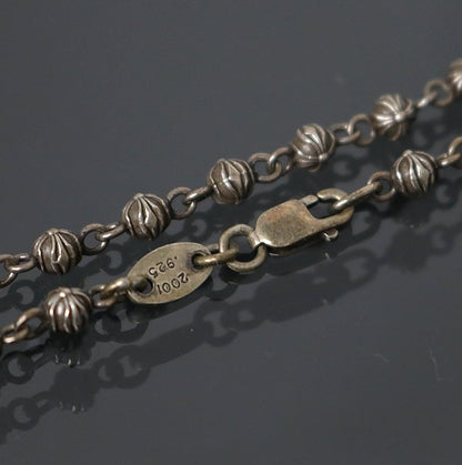 CHROME HEARTS Tiny Beads Silver Necklace Size ONE SIZE