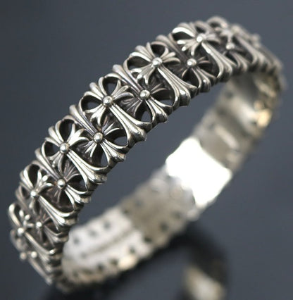 CHROME HEARTS SV925 Cemetery Bangle Silver Size ONE SIZE