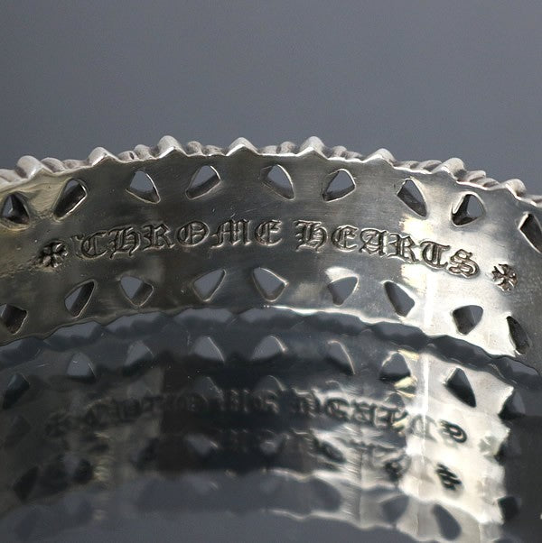 CHROME HEARTS SV925 Cemetery Bangle Silver Size ONE SIZE