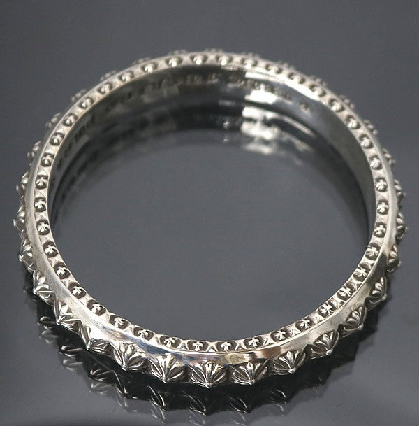 CHROME HEARTS Beat Punk Silver Bangle Bracelet Size ONE SIZE