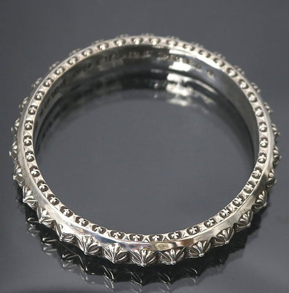 CHROME HEARTS Beat Punk Silver Bangle Bracelet Size ONE SIZE