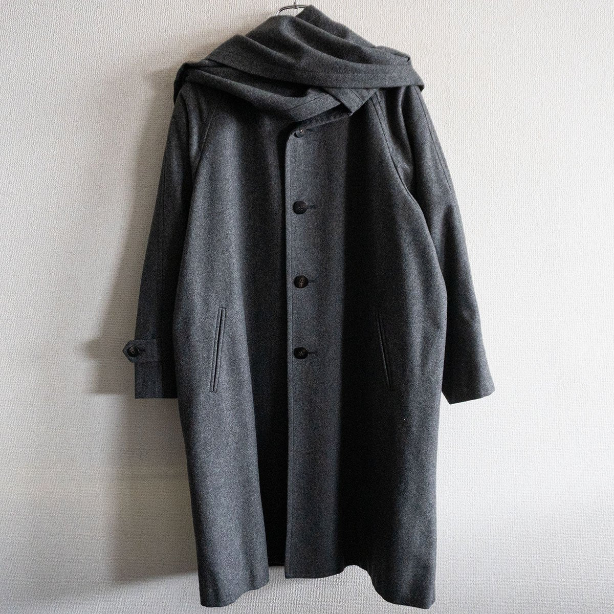 Comme des Garcons Tricot 80S Wool wrap coat Gray Size XL