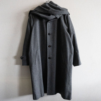 Comme des Garcons Tricot 80S Wool wrap coat Gray Size XL