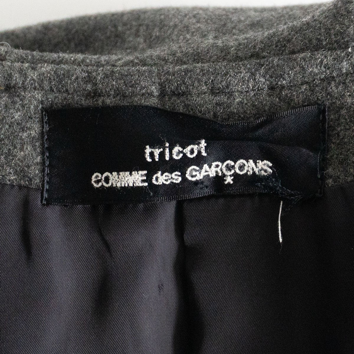 Comme des Garcons Tricot 80S Wool wrap coat Gray Size XL