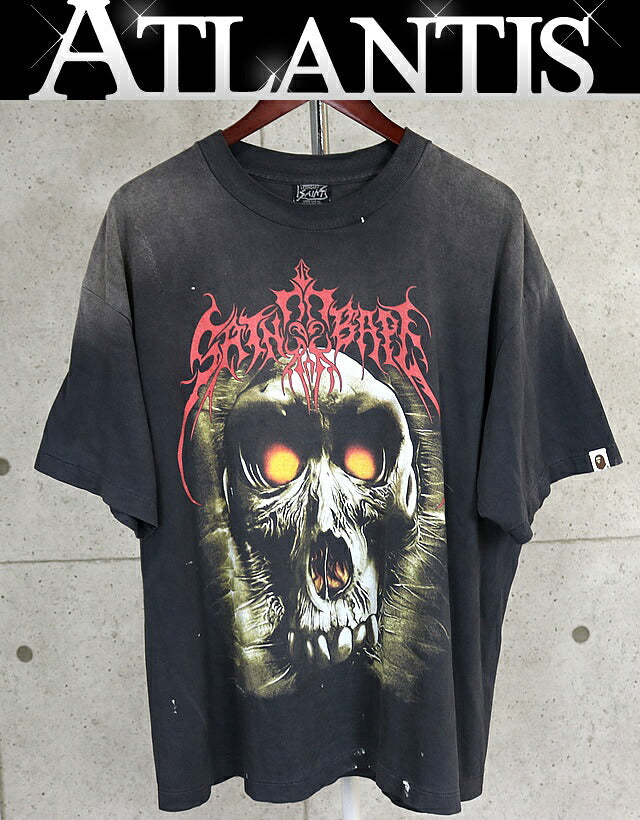 BAPE 25FW x SAINT MICHAEL Saint Bape SS Tee Black Size XL