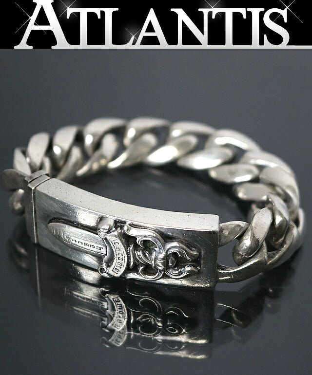 CHROME HEARTS Dagger ID Classic Link Bracelet Size ONE SIZE