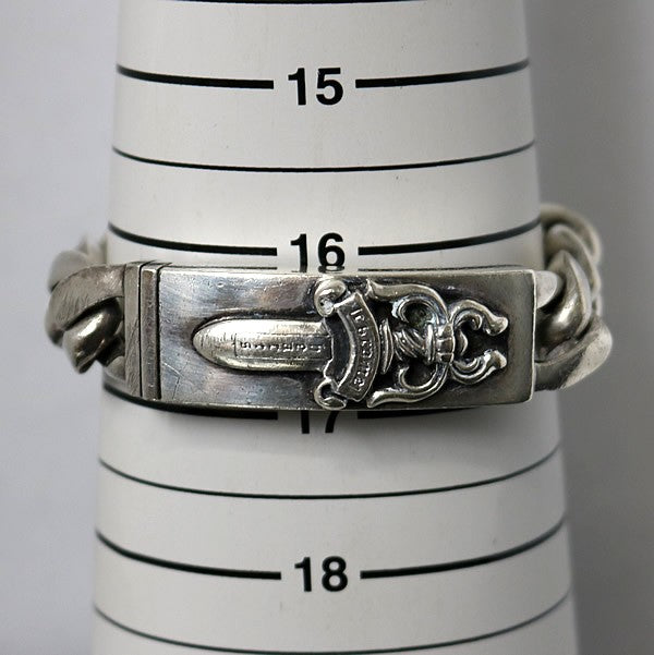 CHROME HEARTS Dagger ID Classic Link Bracelet Size ONE SIZE