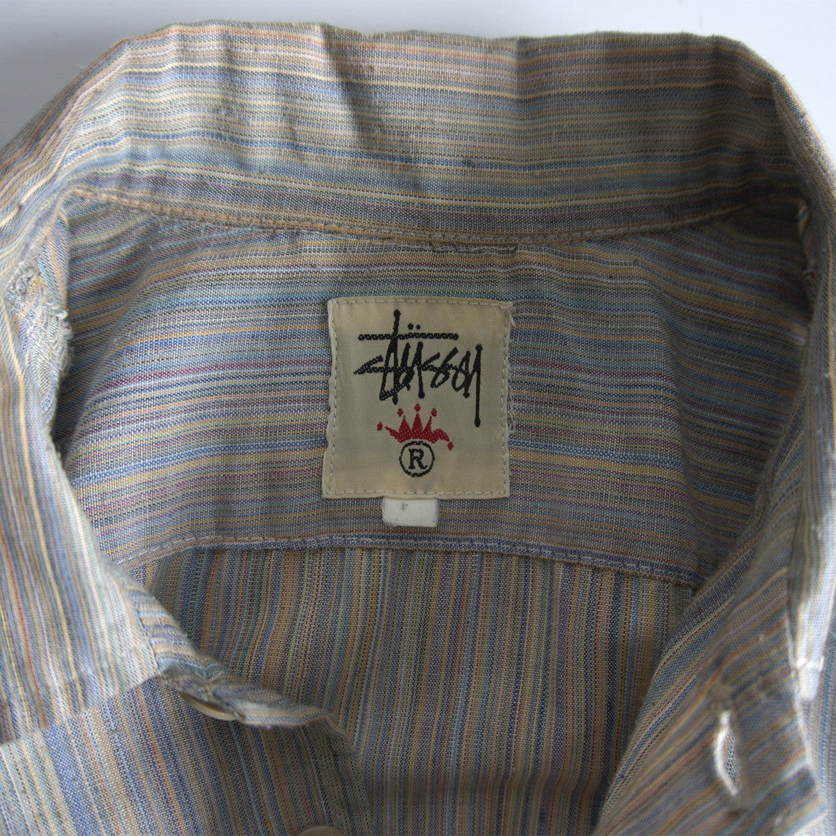 Stussy 90S Short-sleeve striped shirt Size L