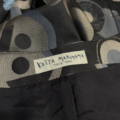 KEITA MARUYAMA Feather Embroidered Midi Skirt Black Size 1
