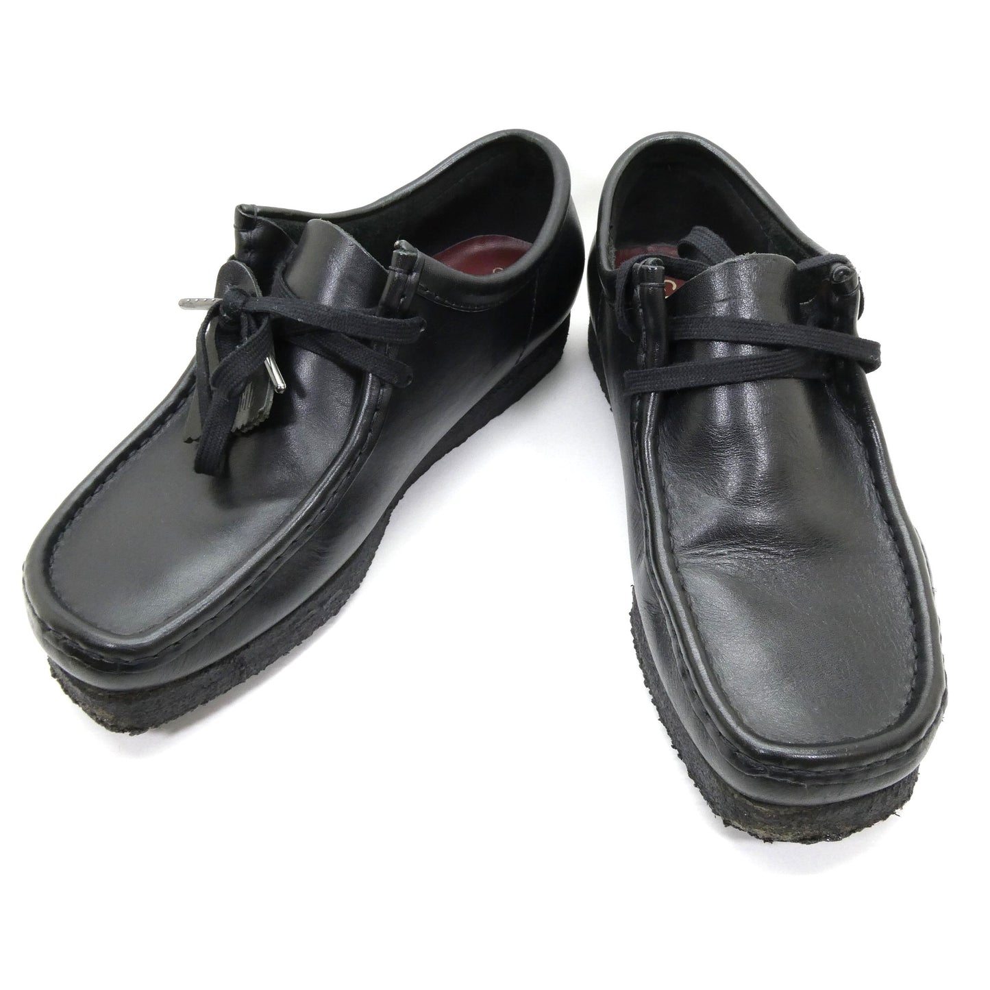 Clarks Wallabee Moccasin Shoes Black Loafers Size UK7