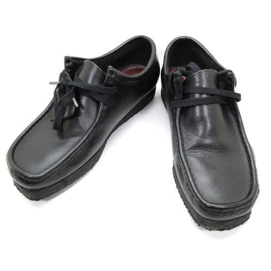 Clarks Wallabee Moccasin Shoes Black Loafers Size UK7