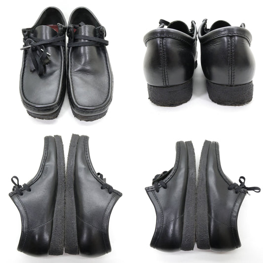 Clarks Wallabee Moccasin Shoes Black Loafers Size UK7