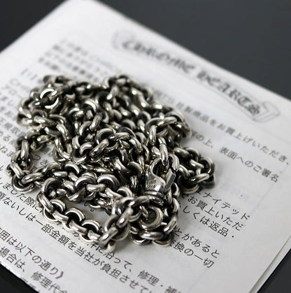 CHROME HEARTS RS LOOP 20 Inch Silver Chain Size ONE SIZE