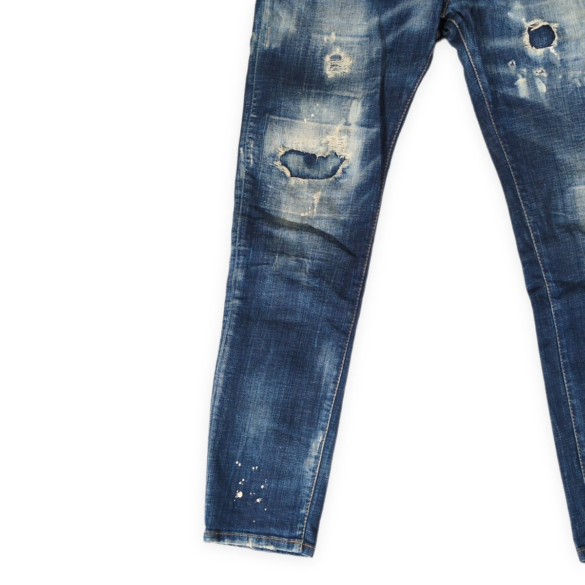 DSQUARED2 Skater Distressed Slim Jeans Blue Size 44