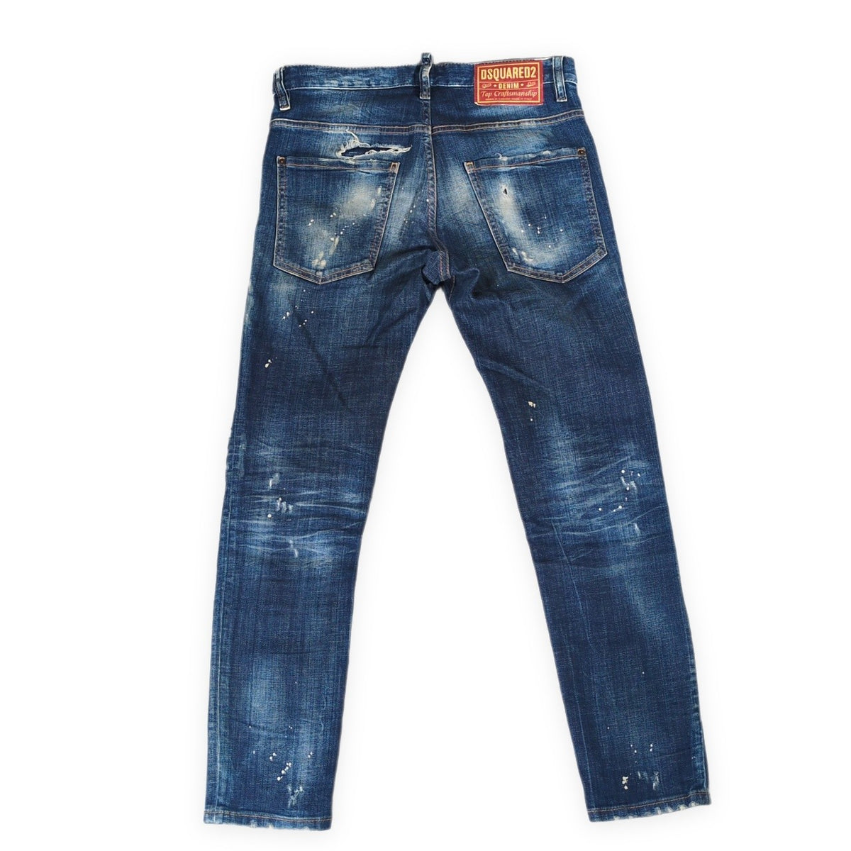 DSQUARED2 Skater Distressed Slim Jeans Blue Size 44