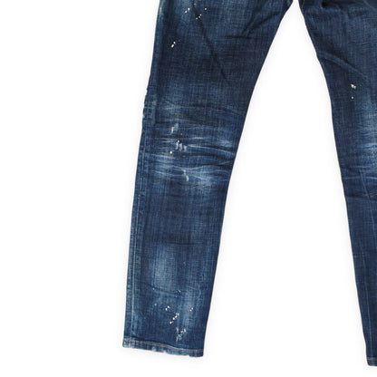 DSQUARED2 Skater Distressed Slim Jeans Blue Size 44