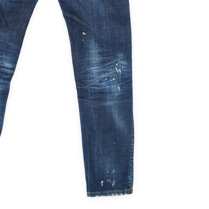 DSQUARED2 Skater Distressed Slim Jeans Blue Size 44