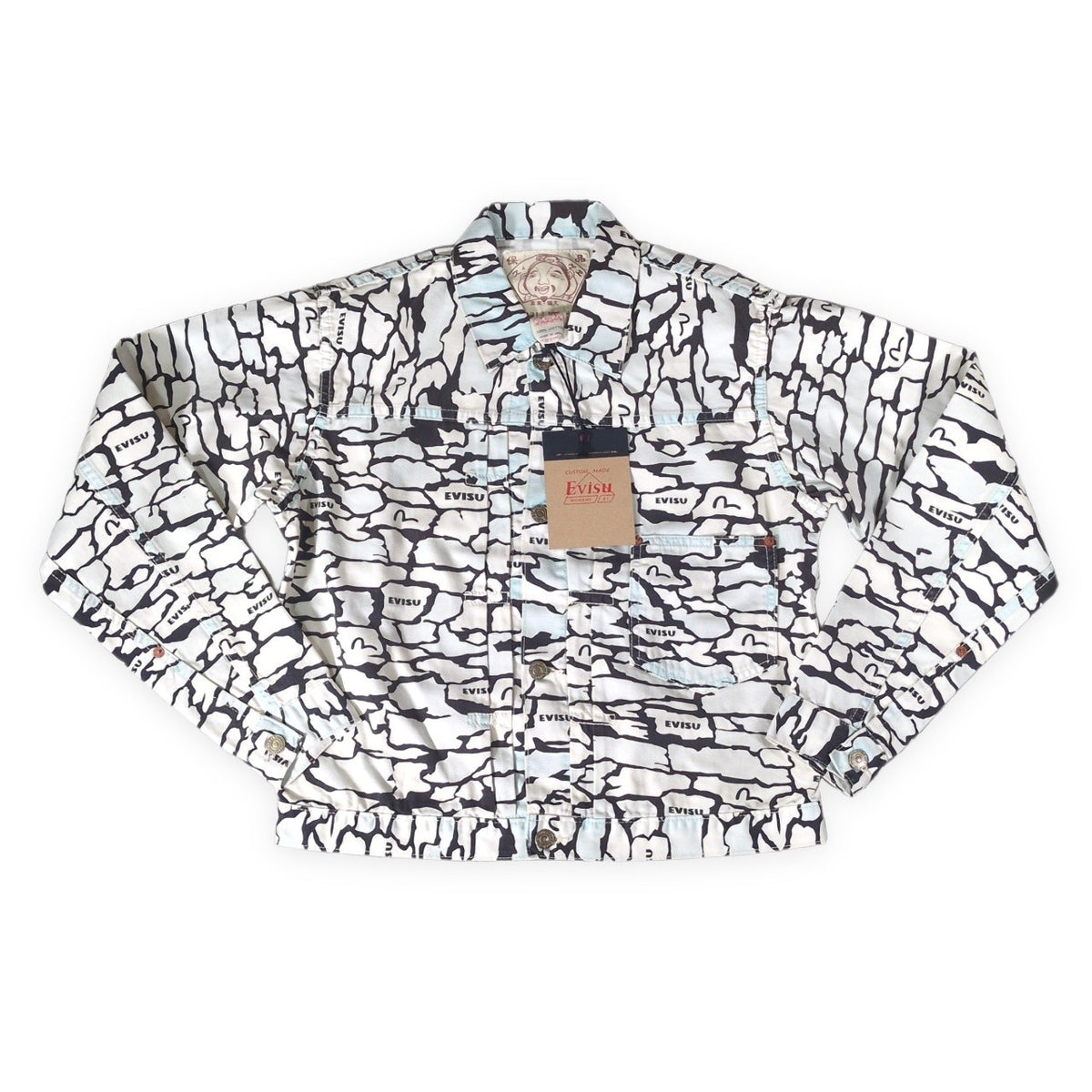 EVISU Lot.1213 Ishigaki Camo 1st Type Jacket White Size 40