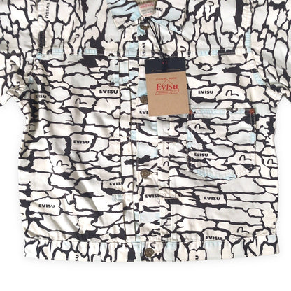 EVISU Lot.1213 Ishigaki Camo 1st Type Jacket White Size 40