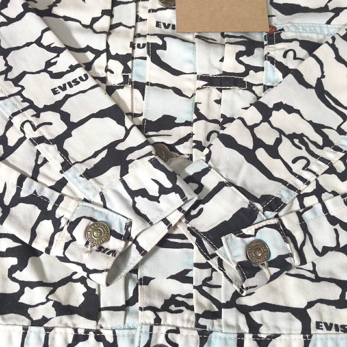 EVISU Lot.1213 Ishigaki Camo 1st Type Jacket White Size 40