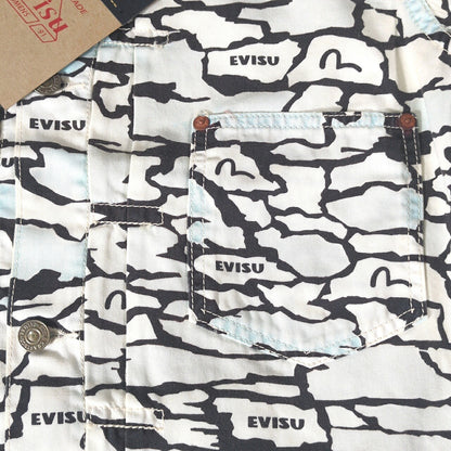 EVISU Lot.1213 Ishigaki Camo 1st Type Jacket White Size 40