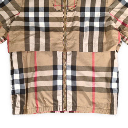 BURBERRY Contrast Check Pullover Hooded Jacket Size 14Y