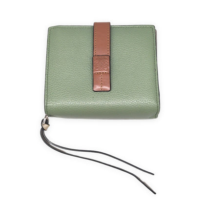 LOEWE Compact Green Bi-Fold Zip Wallet