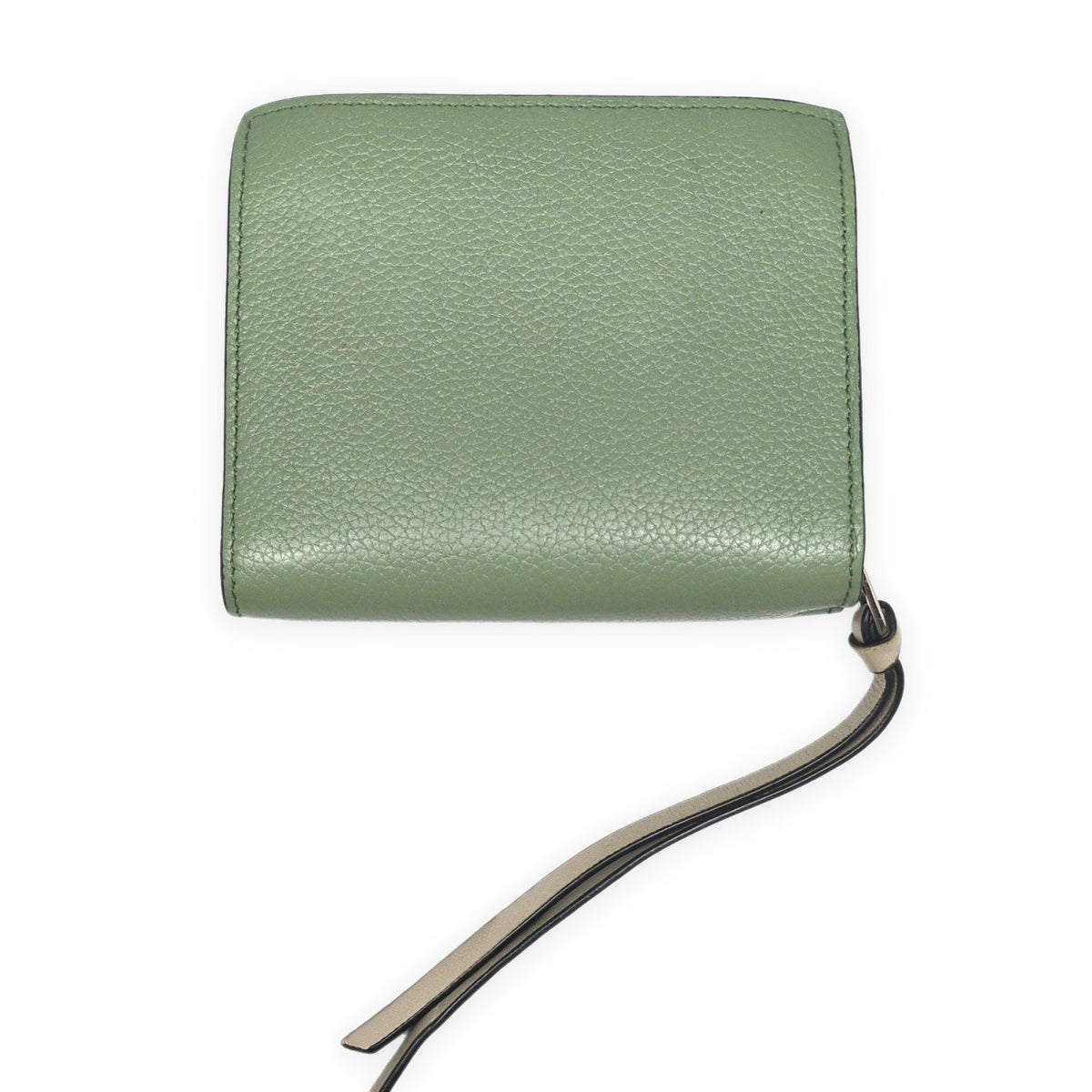 LOEWE Compact Green Bi-Fold Zip Wallet