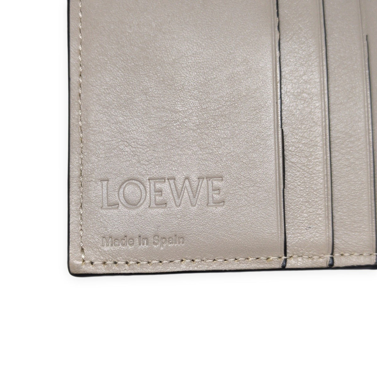 LOEWE Compact Green Bi-Fold Zip Wallet