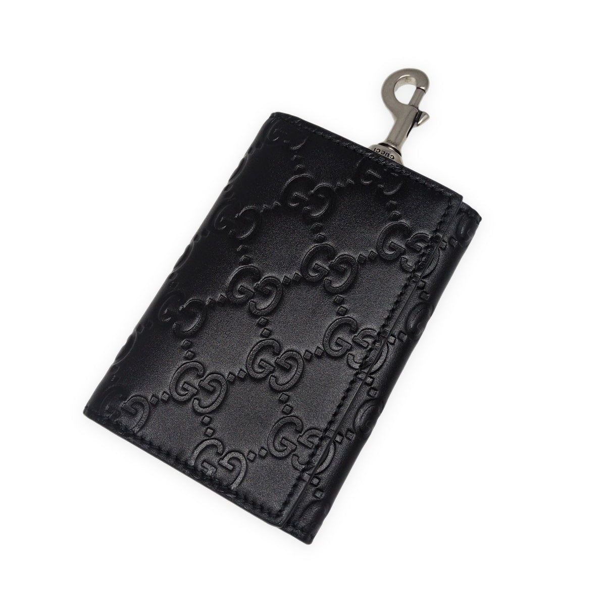 GUCCI GG Emblem 6-Ring Key Case Black Bag