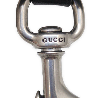 GUCCI GG Emblem 6-Ring Key Case Black Bag