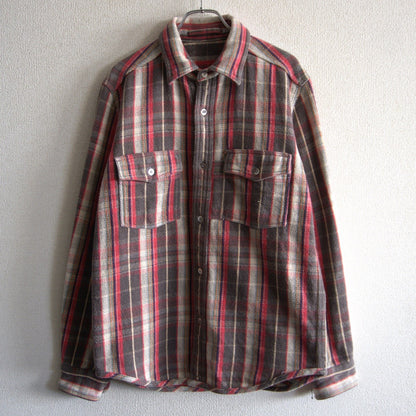 NIGEL CABOURN Reversible Heavy Flannel Check/Border Size M