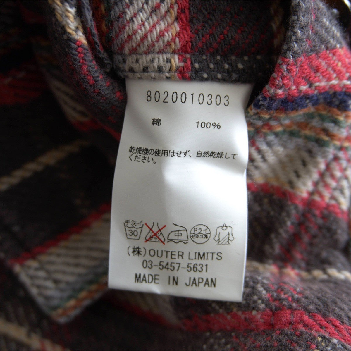 NIGEL CABOURN Reversible Heavy Flannel Check/Border Size M