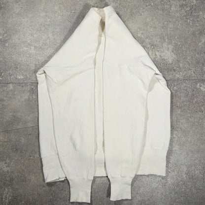 PENNEY'S 50s Inset V-Gusset Set-In Sweatshirt White Size M
