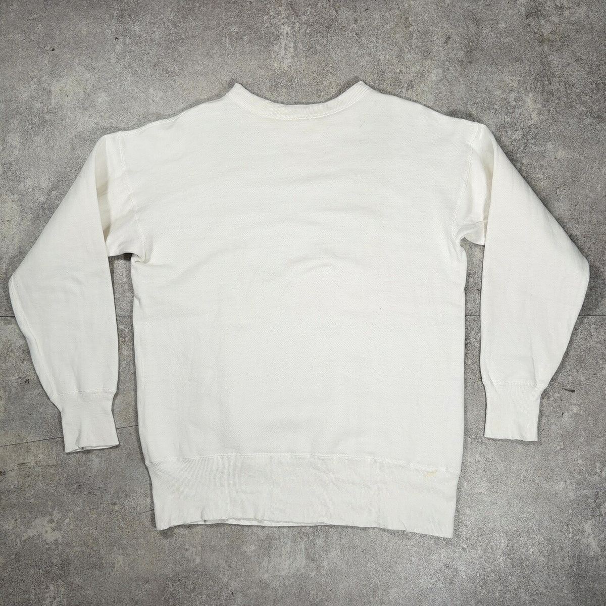 PENNEY'S 50s Inset V-Gusset Set-In Sweatshirt White Size M