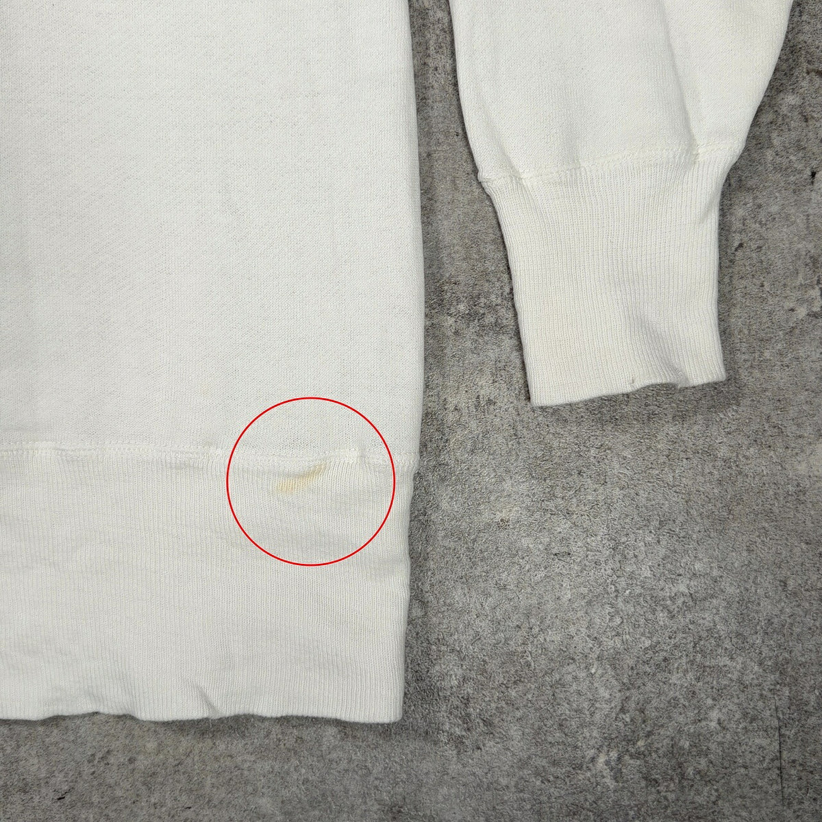 PENNEY'S 50s Inset V-Gusset Set-In Sweatshirt White Size M