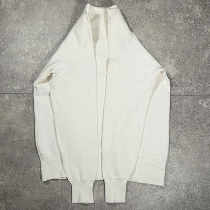 PENNEY'S 50s Inset V-Gusset Set-In Sweatshirt White Size M