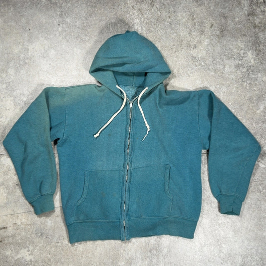 Chev-Craft Inc. 60s "Salmon Charters" Zip Hoodie Blue Size L