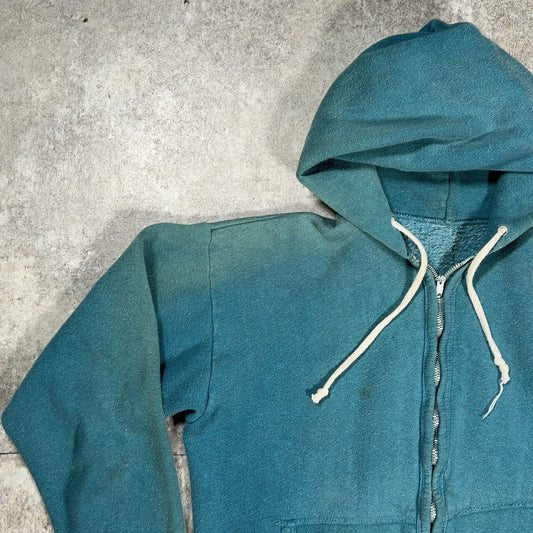 Chev-Craft Inc. 60s "Salmon Charters" Zip Hoodie Blue Size L