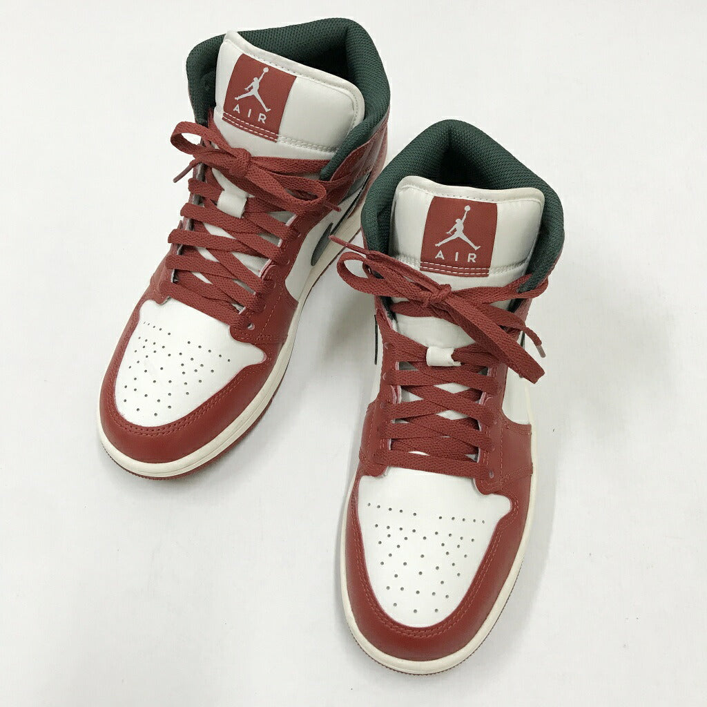 MID Air Jordan 1 Red/Green/White Sneakers Size 26.5